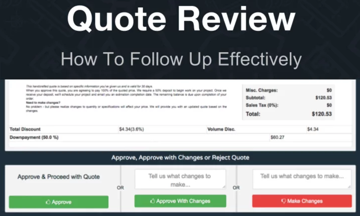 how to follow up on quote reviews effectively