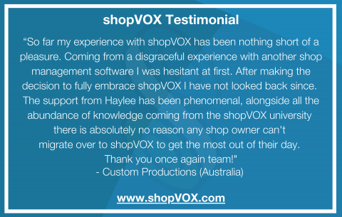 shopVox testimonial.