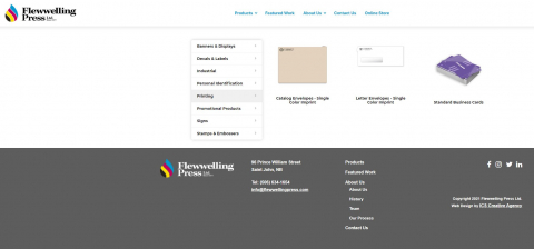 Flewwelling Press Website Screengrab.