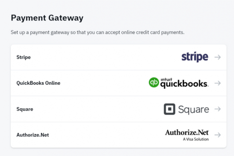 shopVOX integrates with stripe, quickbooks online, square and authorize.net payment gateways.