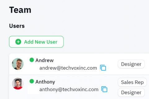add your team to shopVOX with user profiles.